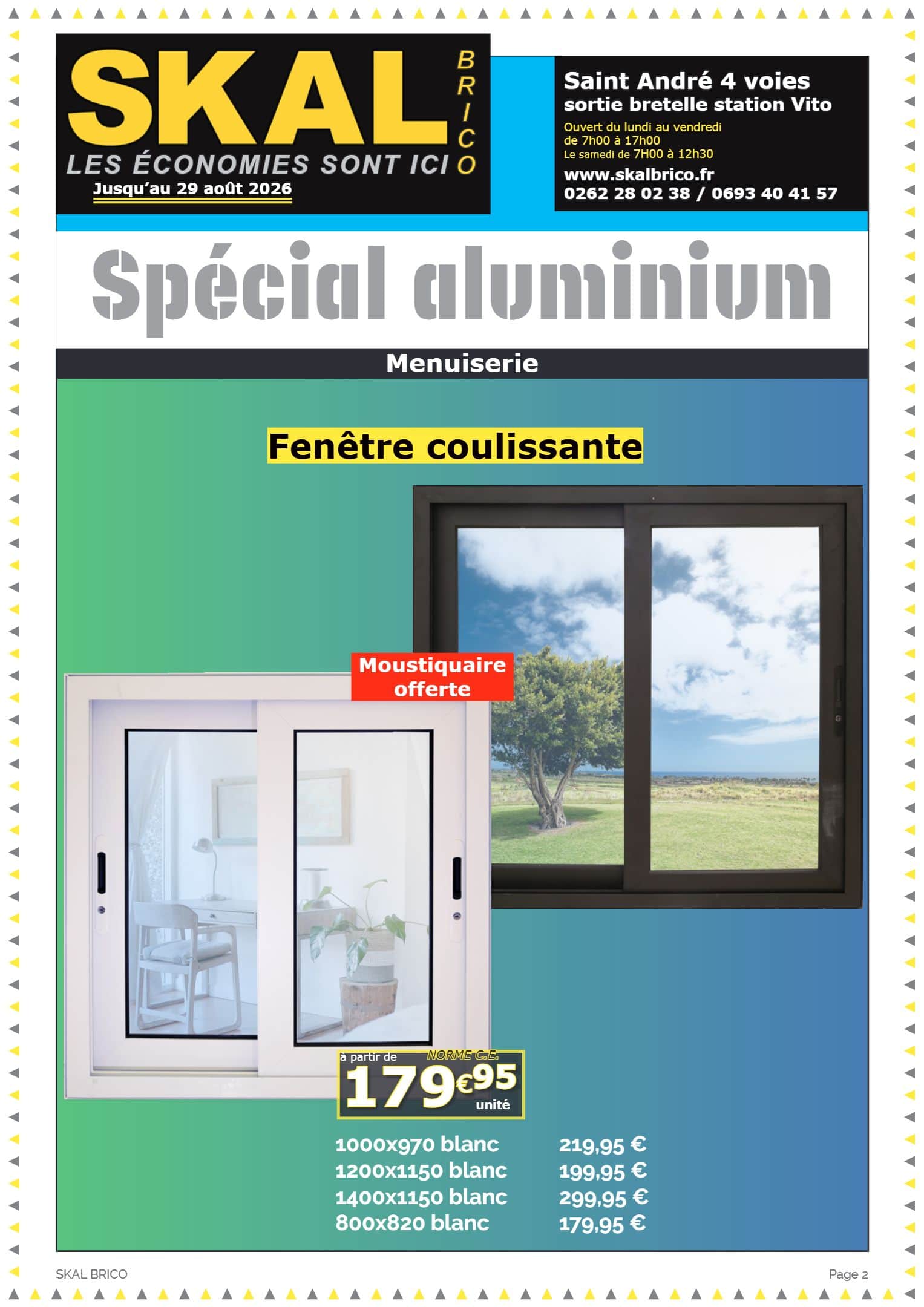 SPÉCIAL ALUMINIUM - FENÊTRE COULISSANTE