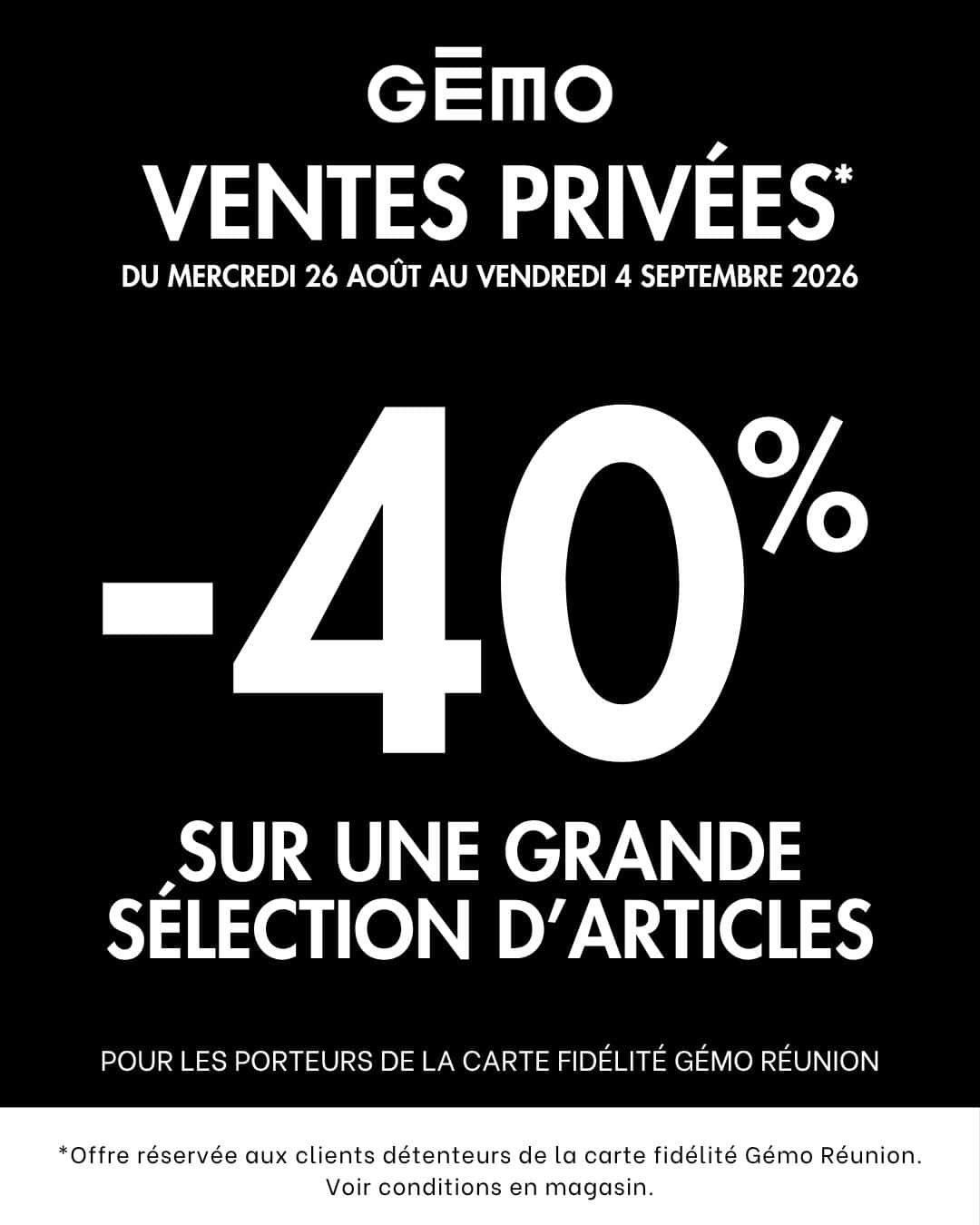 VENTES PRIVÉES