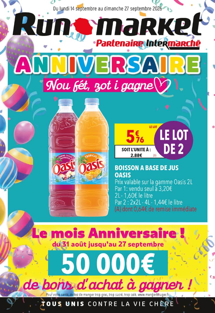 ANNIVERSAIRE NOU FET, ZOT I GAGNE