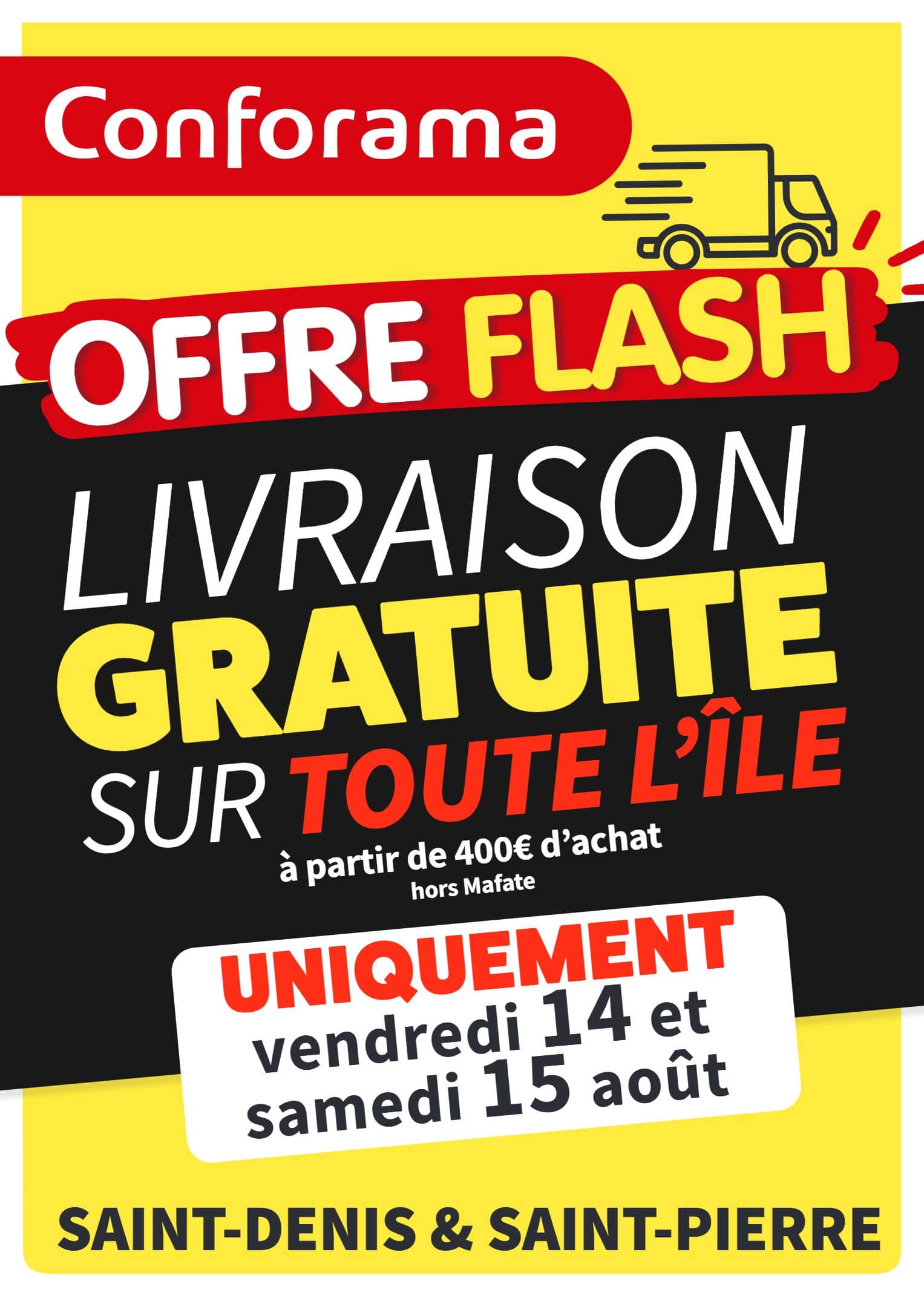 OFFRE FLASH : LIVRAISON GRATUITE