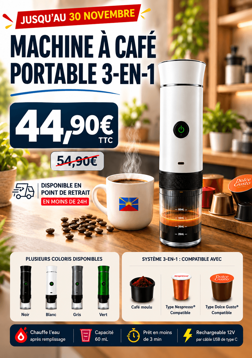 MACHINE A CAFE 3 EN 1