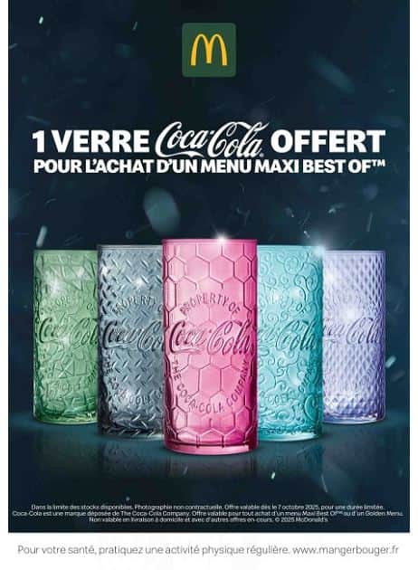 1 VERRE COCA-COLA OFFERT
