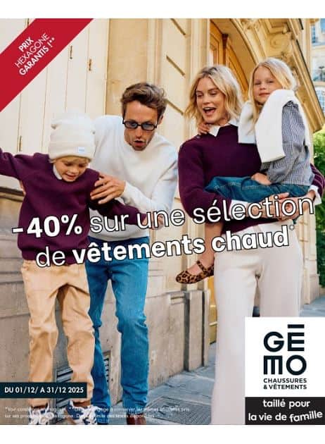 -40% SUR UNE SÉLECTION DE VÊTEMENTS CHAUD