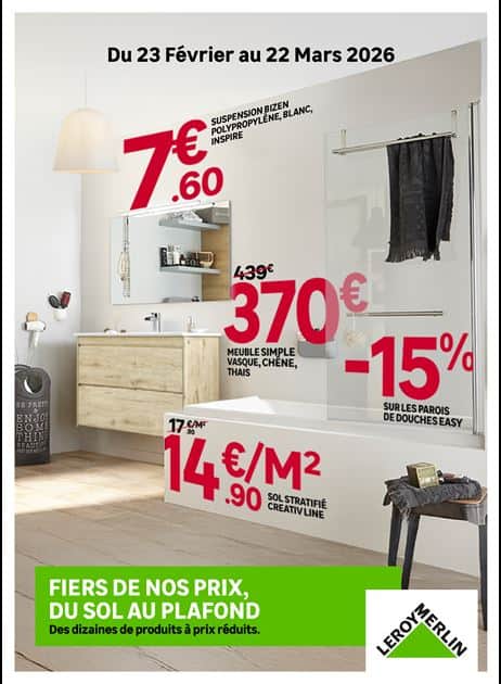 FIERS DE NOS PRIX, DU SOL AU PLAFOND