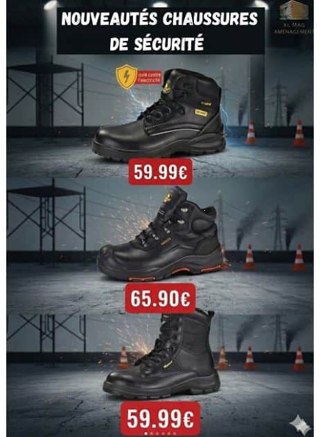 NOUVEAUTÉS CHAUSSURES DE SÉCURITÉ