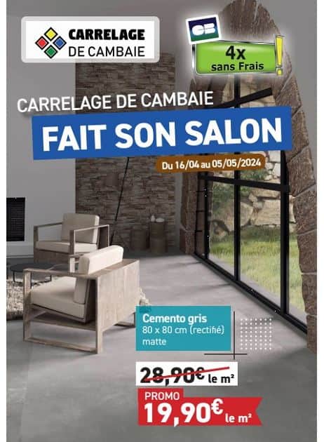 CARRELAGE DE CAMBAIE FAIT SON SALON