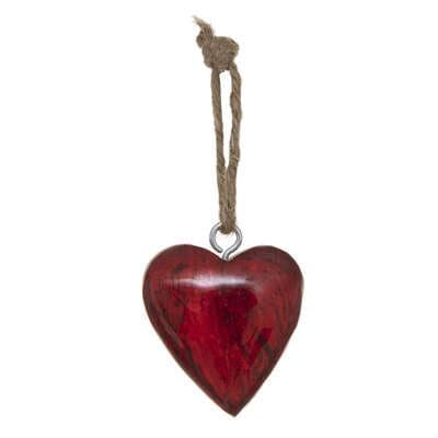 COEUR BOIS ROUGE A SUSPENDRE - Image 2