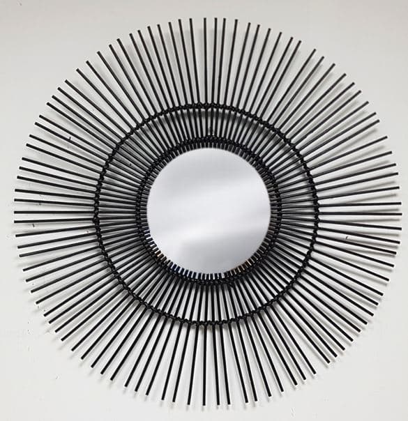 MIROIR BAMBOU NOIR 70 CM - Image 2