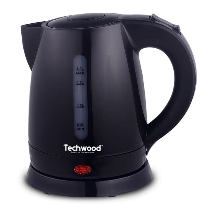BOUILLOIRE SANS FIL 1 L 1600 W ARRÊT AUTOMATIQUE - NOIR - TECHWOOD - Image 2