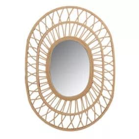 MIROIR EN ROTIN OVALE - NATUREL - Image 2
