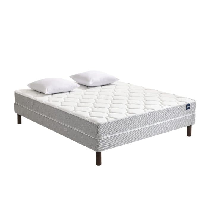 MATELAS RESSORTS 160 X 200 CM + SOMMIER + 2 OREILLERS RUNNER PACK - BULTEX ( SANS PIEDS ) - Image 2