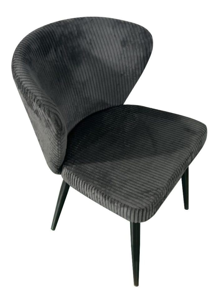 CHAISE EN VELOURS - GRIS FONCE - Image 2