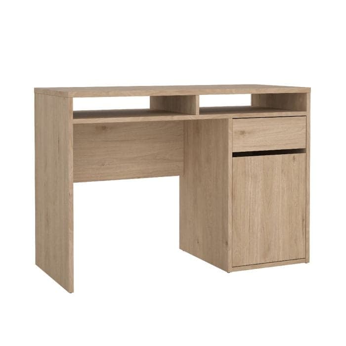 BUREAU 1 PORTE + 1 TIROIR + 2 NICHES - CHÊNE - Image 2