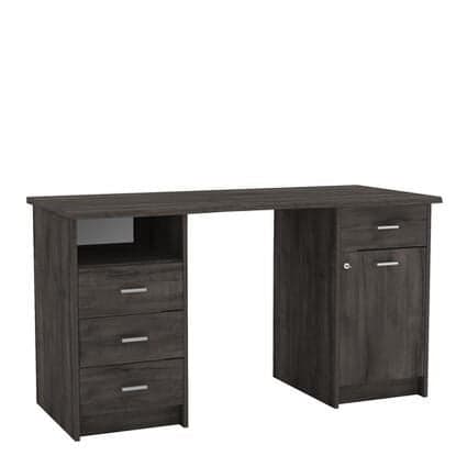 BUREAU 1 PORTE ET 4 TIROIRS - CHÊNE - Image 2