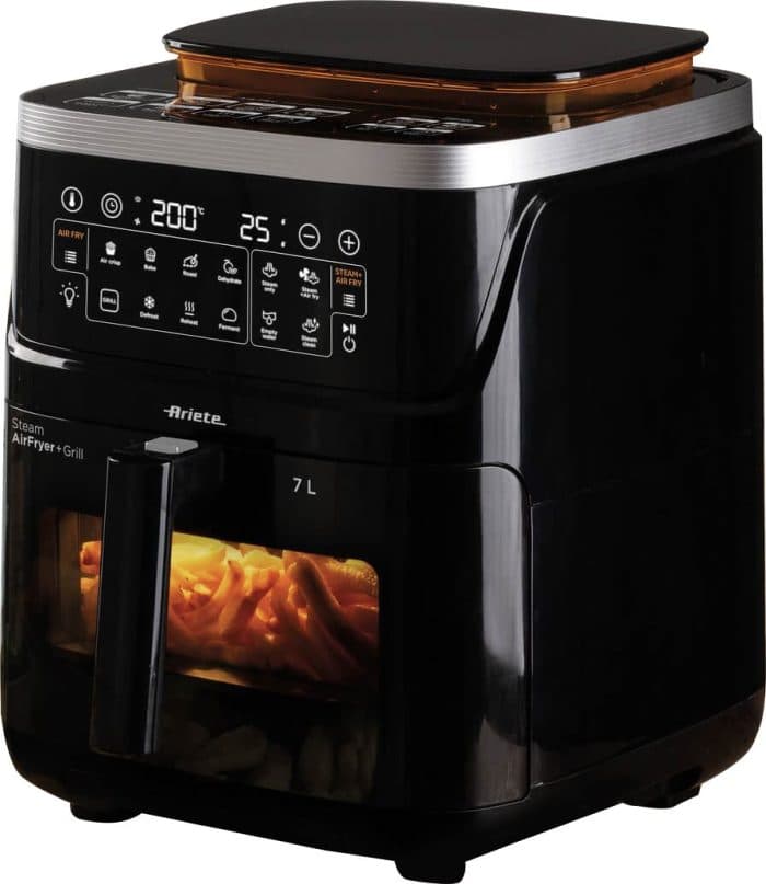 FRITEUSE SANS HUILE AIR FRYER + VAPEUR 7 L 1700 W - NOIR - ARIETE - Image 2