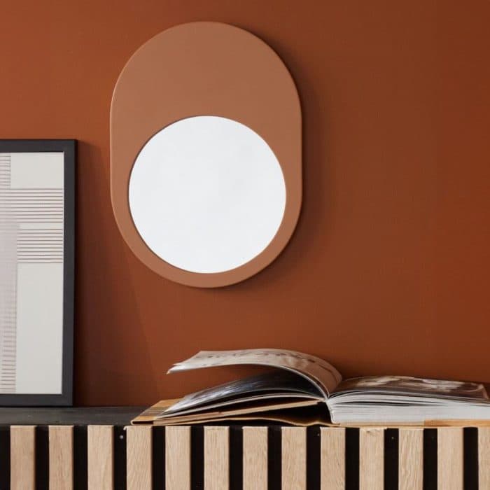 MIROIR OVALE EN BOIS - CARAMEL - Image 2