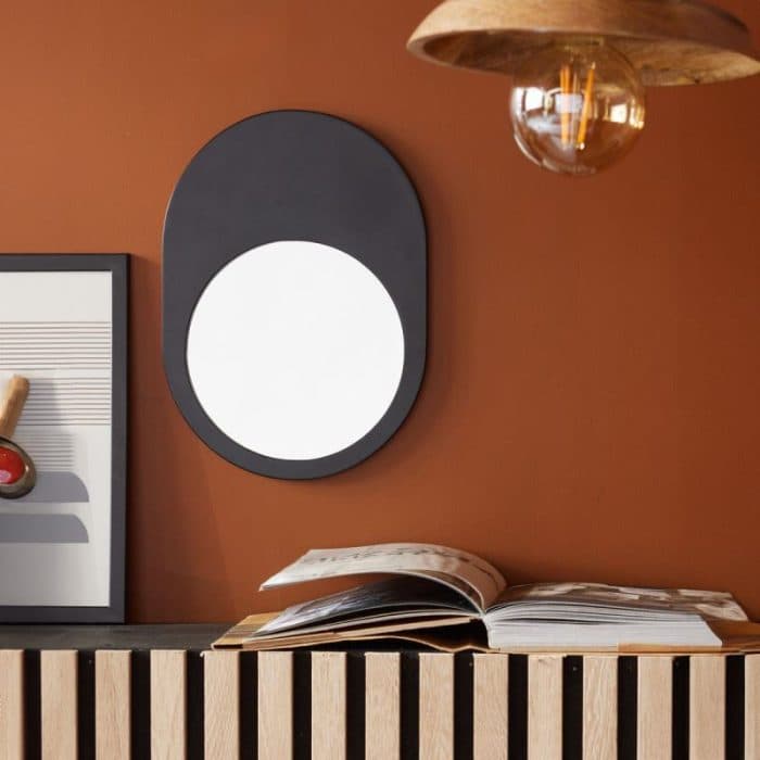 MIROIR OVALE EN BOIS - REGLISSE - Image 2