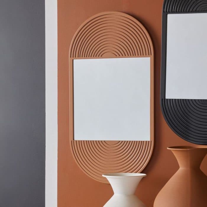 MIROIR OVALE EN BOIS - CARAMEL - Image 2