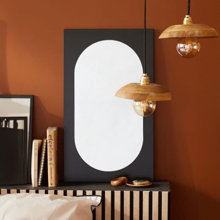 MIROIR OVALE EN BOIS - REGLISSE - Image 2