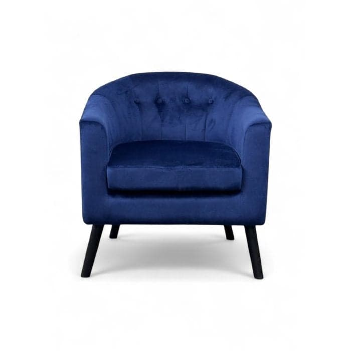 FAUTEUIL CLUB EN TISSU - BLEU - Image 2