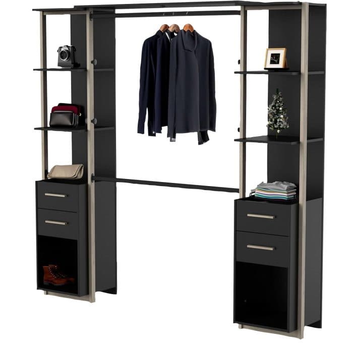 DRESSING 2 COLONNES - CHENE ET NOIR - Image 2