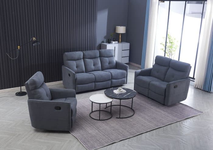 CANAPÉ 2 PLACES 2 RELAX + CANAPÉ 3 PLACES 2 RELAX – GRIS FONCÉ ( SANS LE FAUTEUIL ) - Image 2