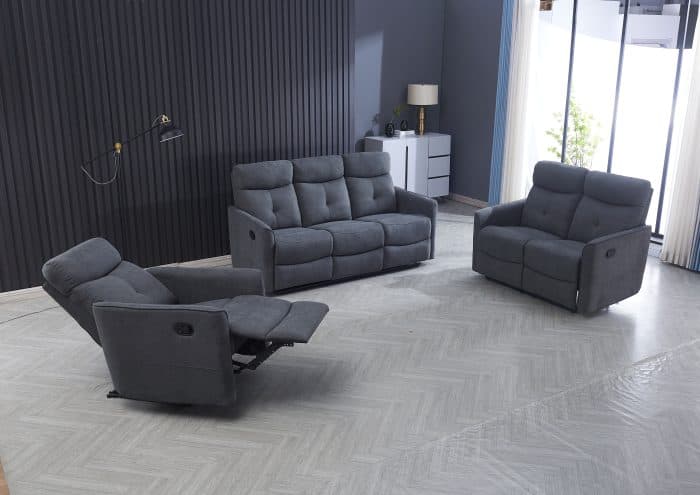 CANAPÉ 2 PLACES 2 RELAX + CANAPÉ 3 PLACES 2 RELAX – GRIS FONCÉ ( SANS LE FAUTEUIL ) - Image 4