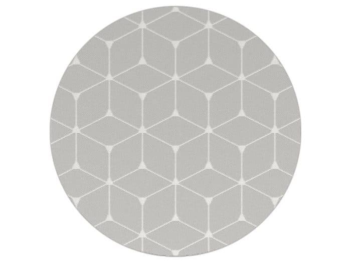 TAPIS ROND 120 CM - GRIS ET BLANC - Image 2