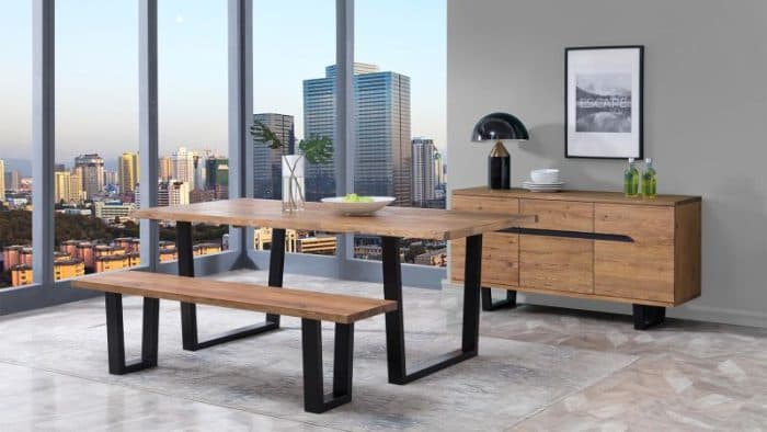 TABLE SEJOUR 200 CM - BOIS DE CHÊNE - Image 2