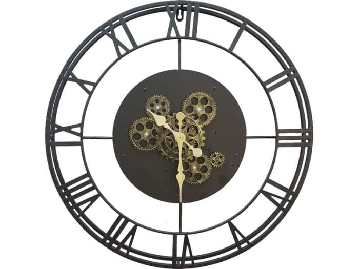 HORLOGE MURALE À ENGRENAGES - NOIR ET OR - Image 2
