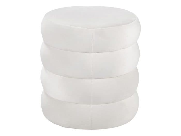 POUF ROND - BLANC - Image 2