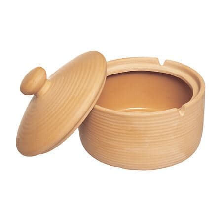 POT EN TERRE CUITE AVEC COUVERCLE – MARRON - Image 2