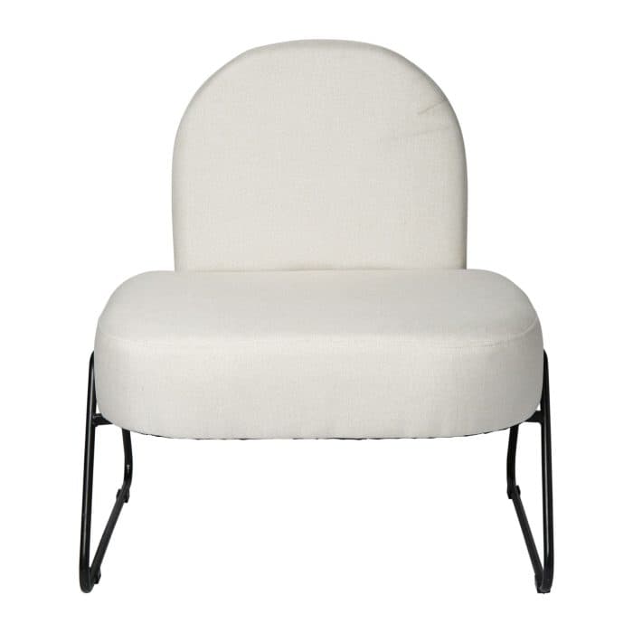 FAUTEUIL DESIGN CONTEMPORAIN – COLORIS BLANC CASSÉ - Image 2