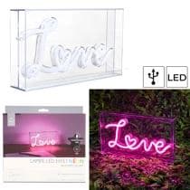 LAMPE ACRYLIQUE NEON LED - ROSE - Image 2