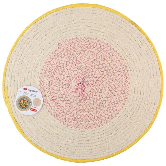 SET DE TABLE ROND - BEIGE ET ROSE - Image 2