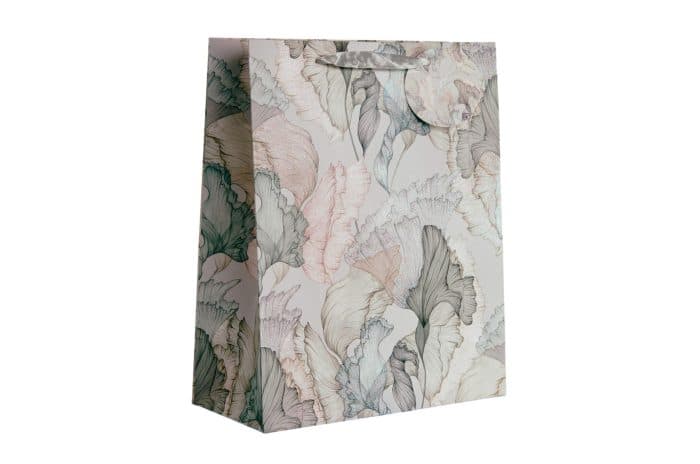 SAC CADEAU TAILLE M - MOTIF FLORAL PASTEL - Image 2