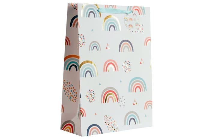 SAC CADEAU TAILLE L - MOTIF ARC-EN-CIEL COLORÉ - Image 2