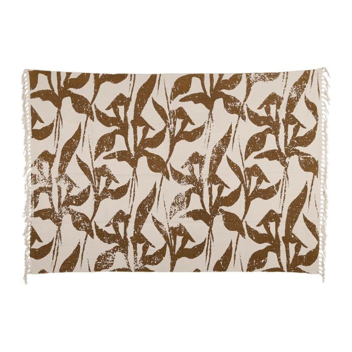 TAPIS FEUILLAGE - BEIGE ET MARRON - Image 2