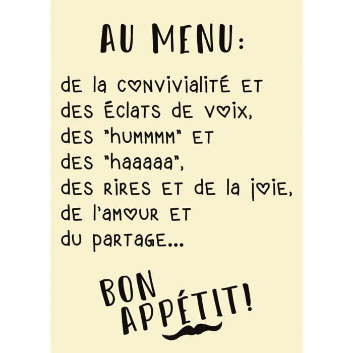 TABLEAU DÉCORATIF AU MENU - Image 2
