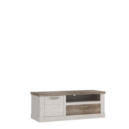 MEUBLE 1 TIROIR + 1 NICHE + 1 PORTE - CHENE ET PIN BLANC - Image 2