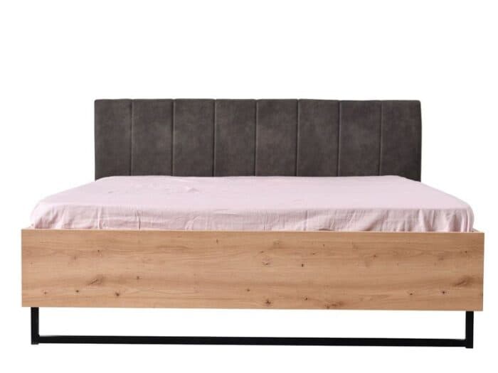 LIT 160 X 200 CM AVEC TETE DE LIT - ARTISAN ET NOIR (AVEC SOMMIER) - Image 2