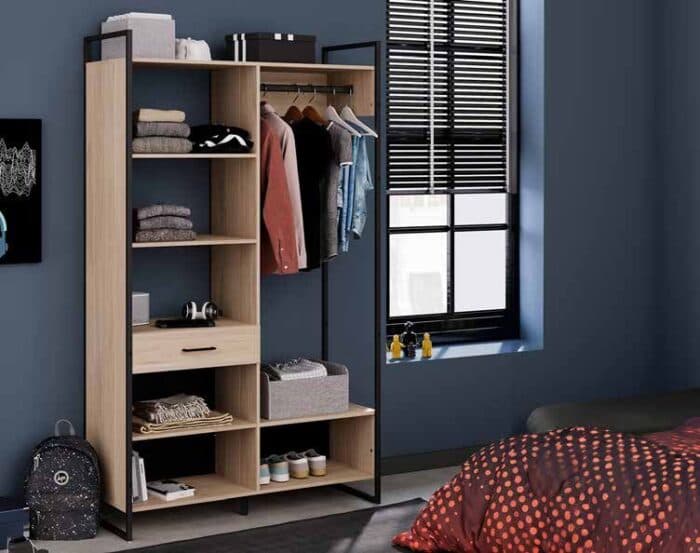 DRESSING 6 NICHES / 1 TIROIR - CHENE - Image 2