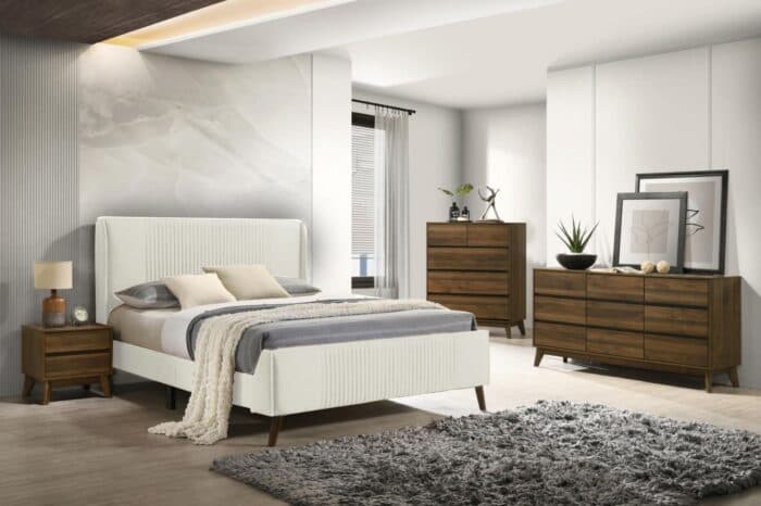 LIT 140 X 190 CM AVEC SOMMIER - CREME - Image 2