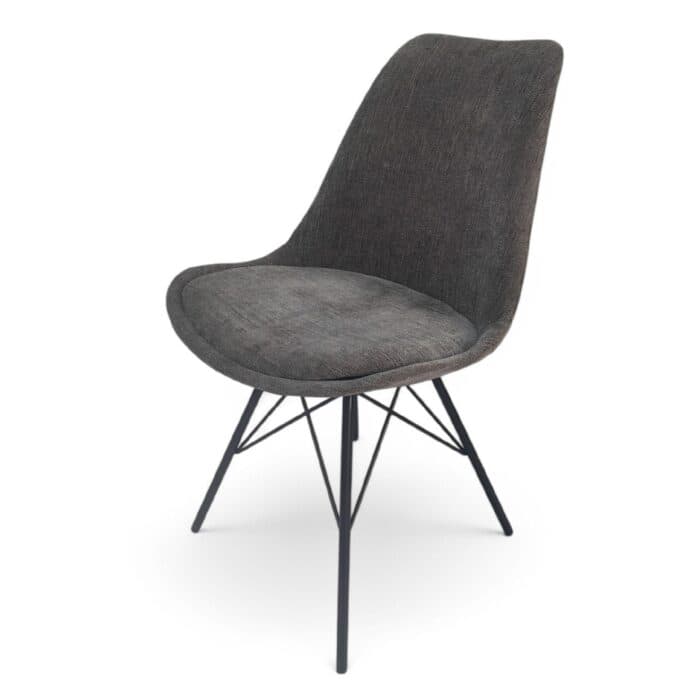 CHAISE TISSU BECKY - GRIS FONCE - Image 2