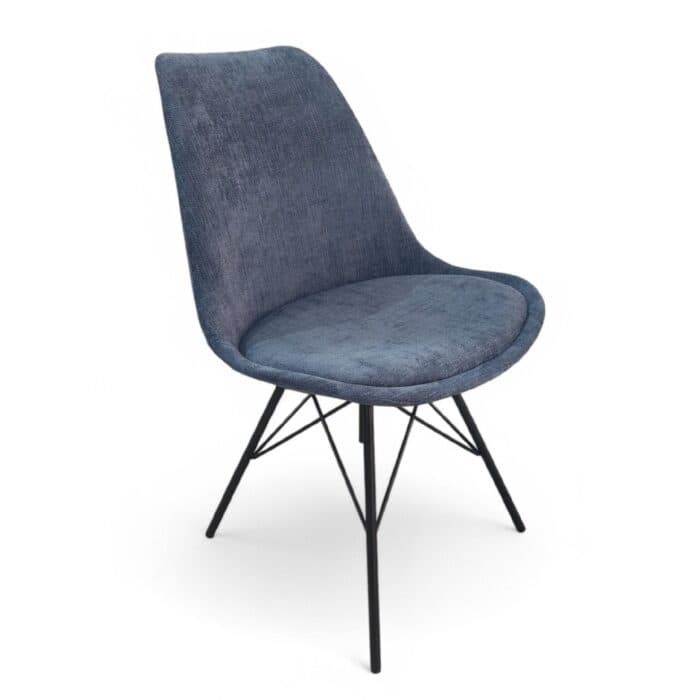CHAISE TISSU BECKY - BLEU FONCE - Image 2