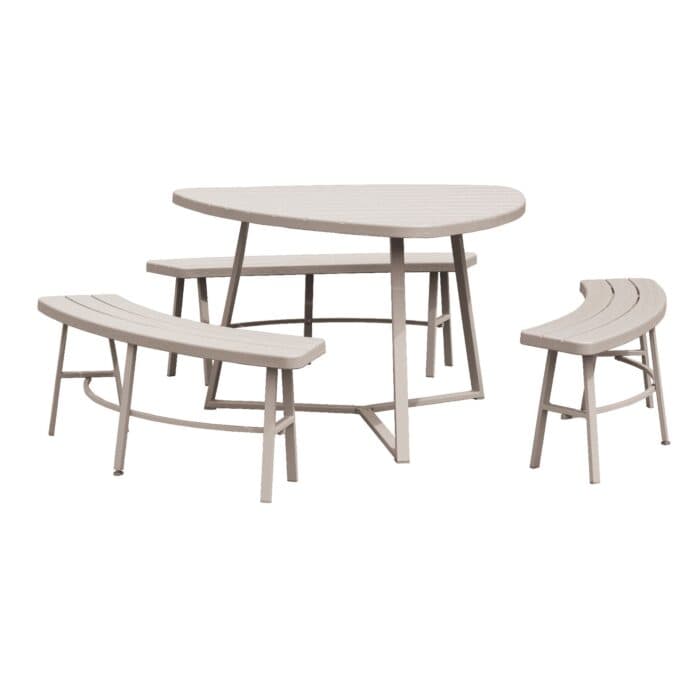 TABLE CŒUR + 3 BANCS - Image 2