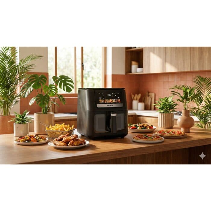 AIR FRYER 9 L CUISSON SAINE SANS HUILE - NOIR - DRACO - Image 2