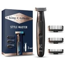 TONDEUSE BARBE SANS FIL ROUE DE RÉGLAGE PRÉCISE - BLANC - KING C. GILLETTE - Image 2