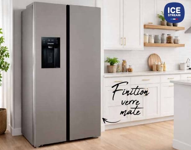 REFRIGERATEUR AMERICAIN SIDE BY SIDE ICESTREAM - GRIS MATE - Image 2