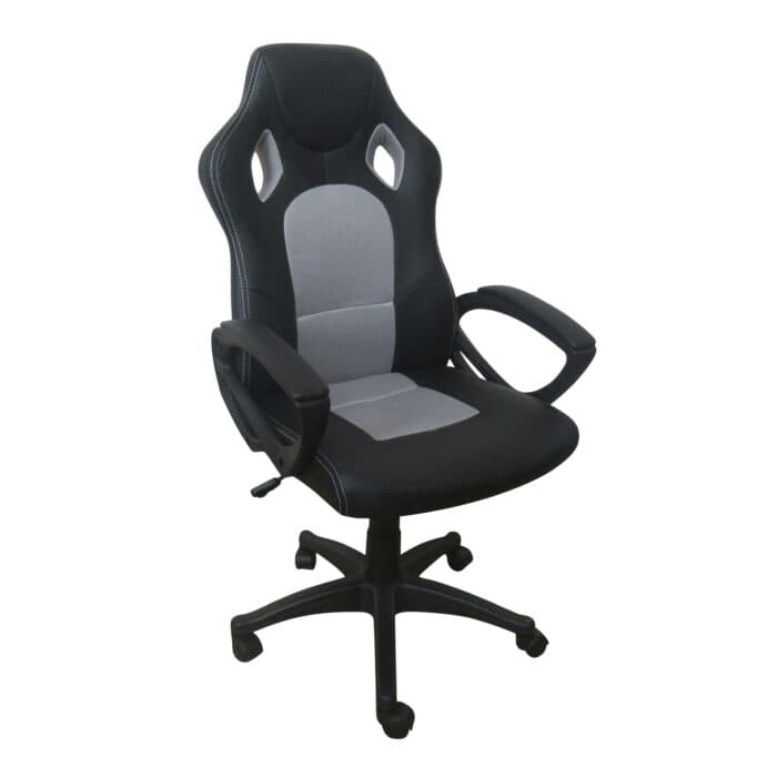 FAUTEUIL DE BUREAU RACING - NOIR ET GRIS - Image 2